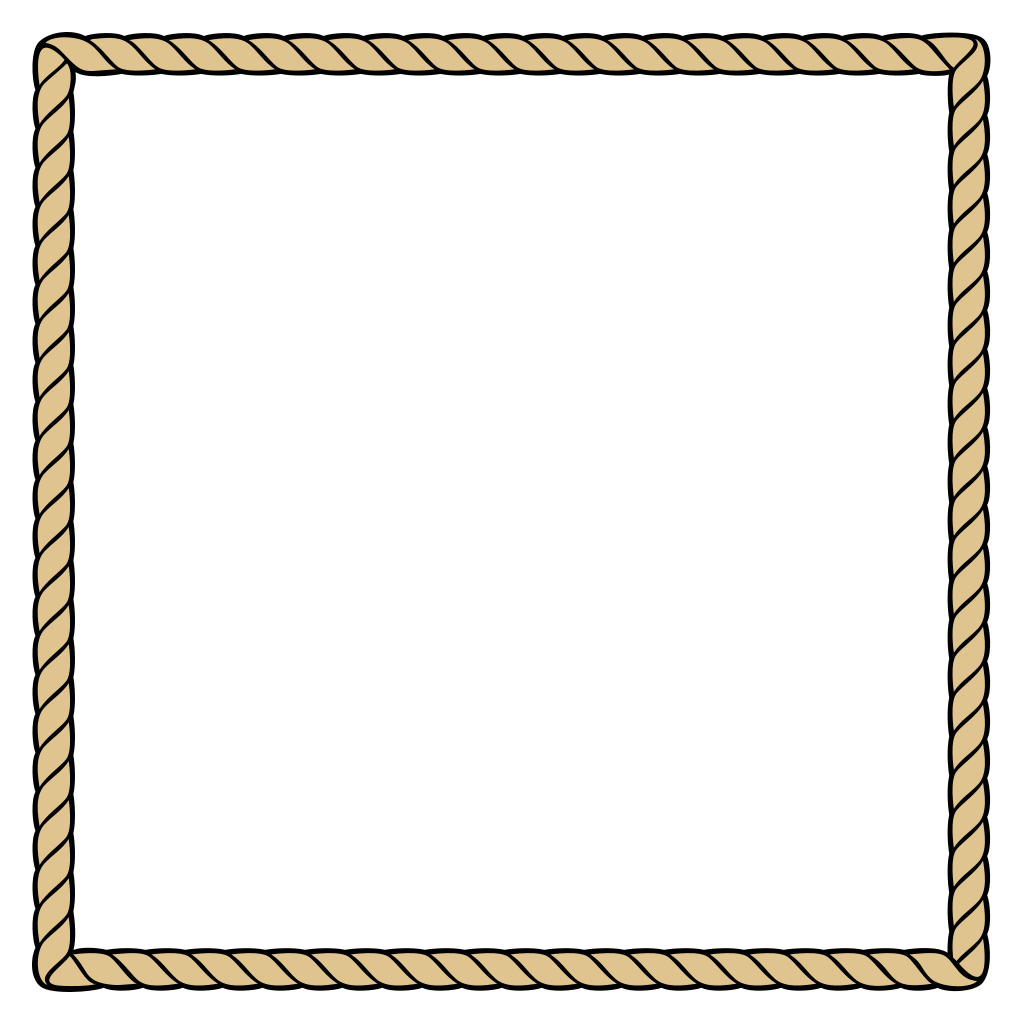 Elegant rope frame square design for creative projects