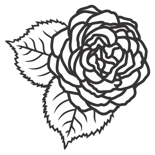 Elegant rose design for cutting machine projects