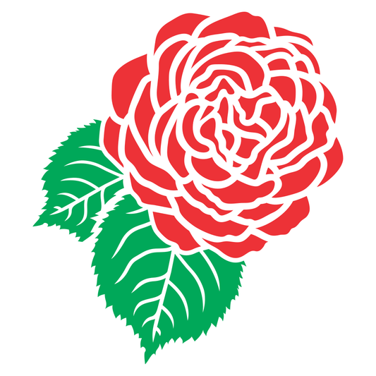 Vibrant red rose vector design for creative crafting projects