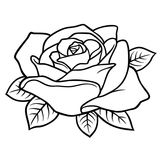 Elegant black and white rose design for creative projects