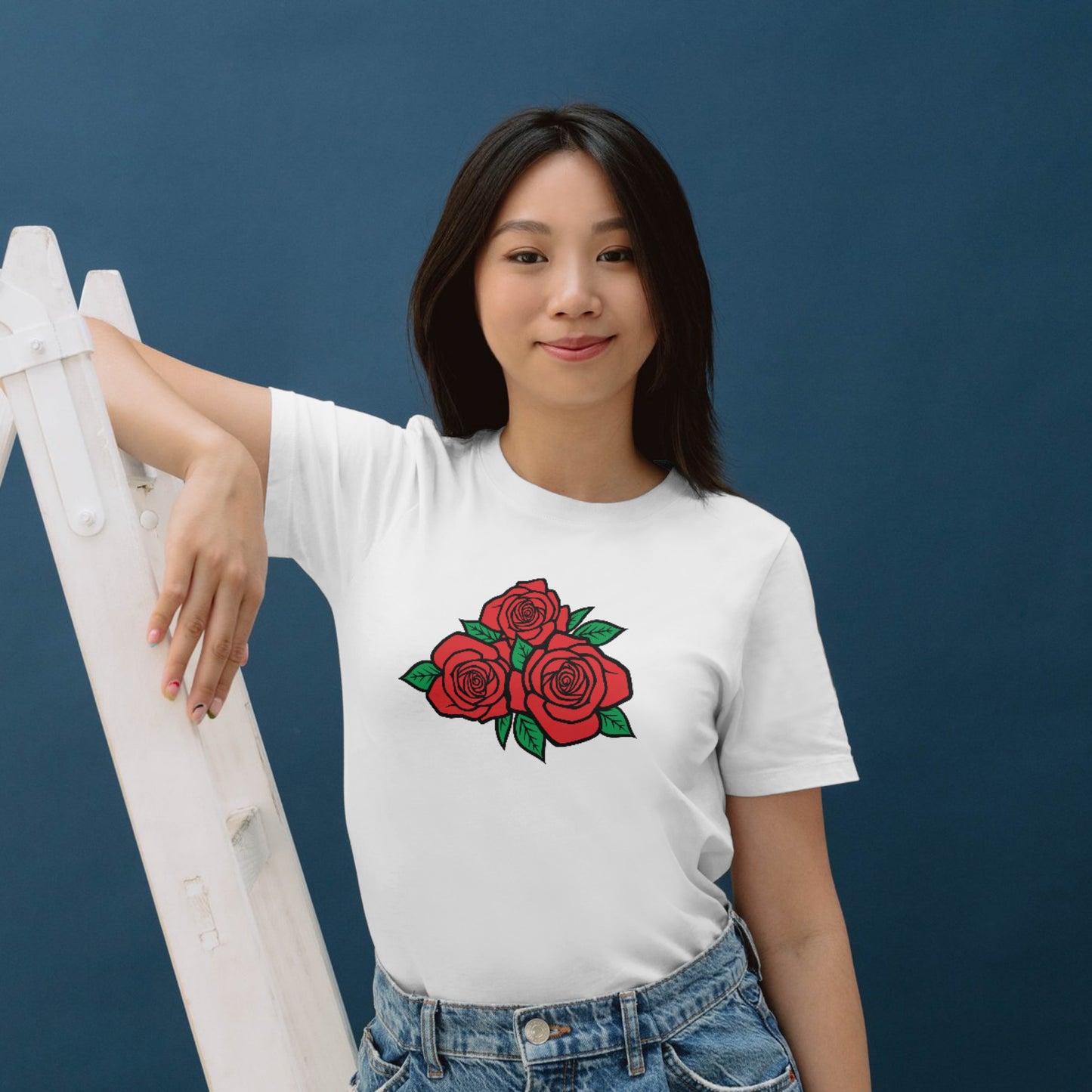 Floral vector design featuring vibrant red roses for crafts