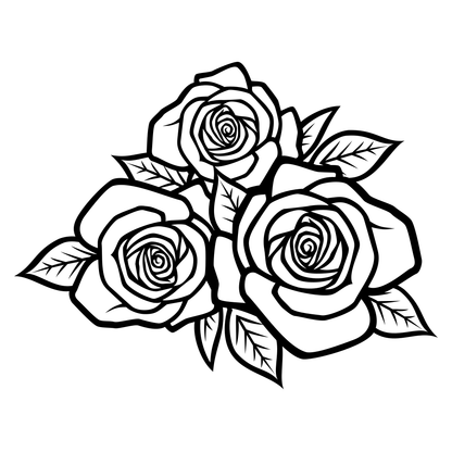 Elegant rose design ideal for crafting and decoration