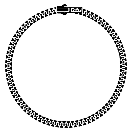 Unique round zipper frame vector file ideal for cutting machines