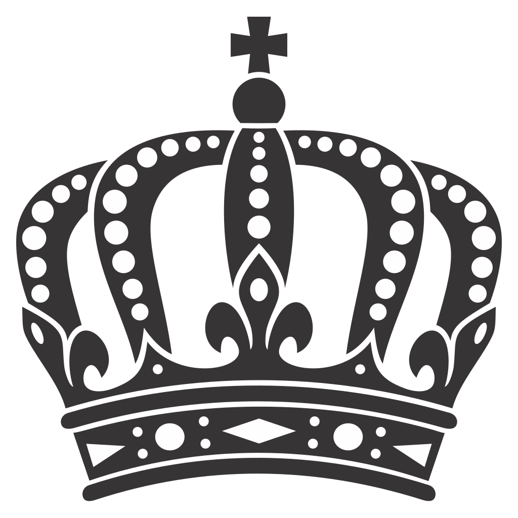 Elegant royal crown design for cutting machines and crafts