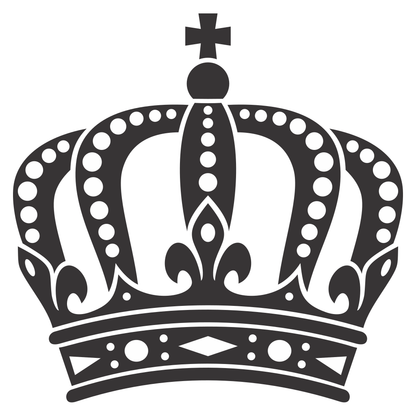 Elegant royal crown design for cutting machines and crafts