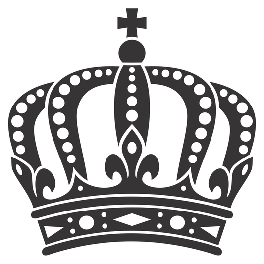 Elegant royal crown design for cutting machines and crafts