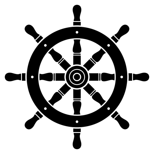 Creative nautical wheel design for cutting machine projects