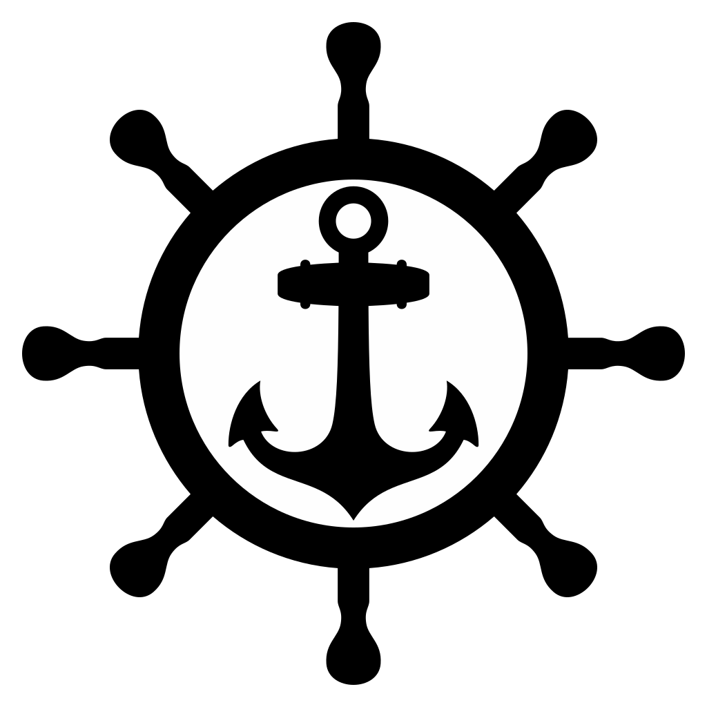 Add a nautical touch with rudder and anchor vector designs