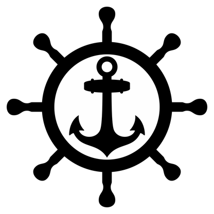 Add a nautical touch with rudder and anchor vector designs