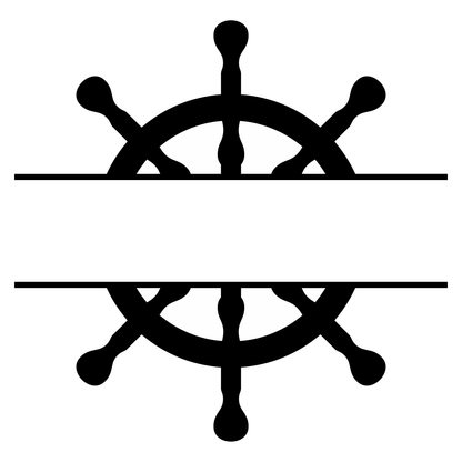 Creative rudder monogram design for cutting machines