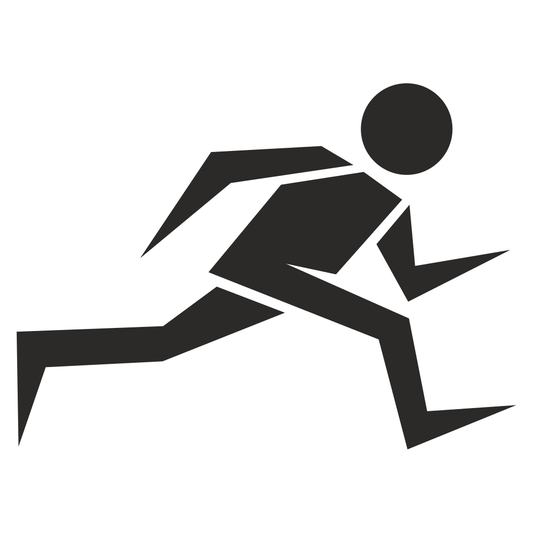 Running figure design for cutting machines and crafts