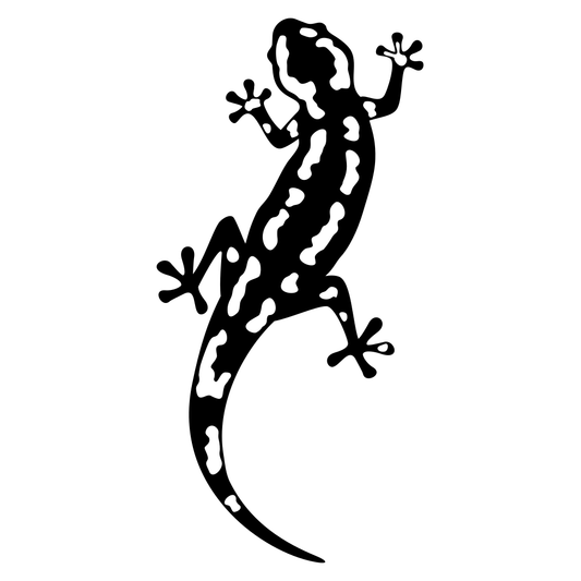 Stylish black and white salamander design for cut machines