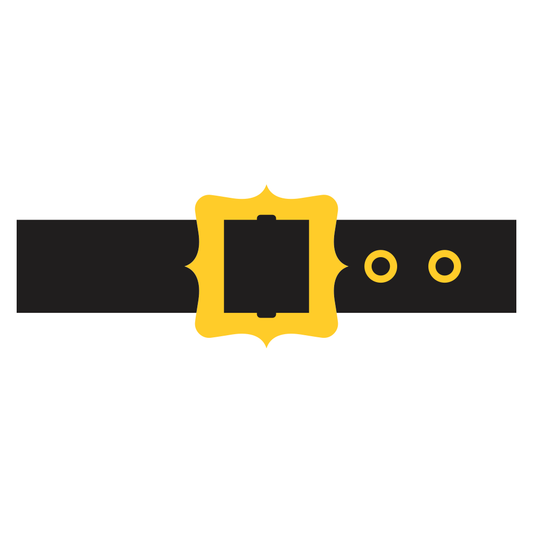 Stylish black belt design with a yellow buckle for crafts