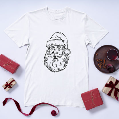 Classic black and white Santa Claus vector design for crafts