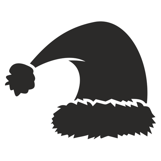 Create festive designs with this playful Santa hat vector