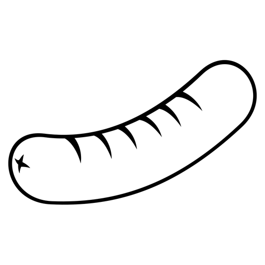 Creative sausage design for cutting machines in vector format