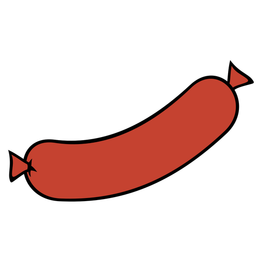 Creative vector design of a playful sausage for crafting