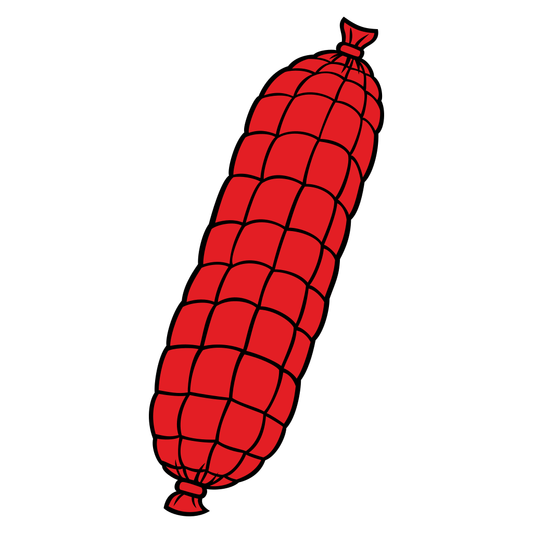 Intricate vector design of sausage for crafting projects