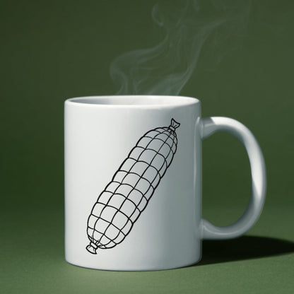 Creative vector design of sausage or salami in net form