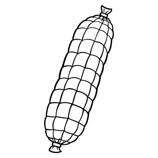 Creative vector design of sausage or salami in net form