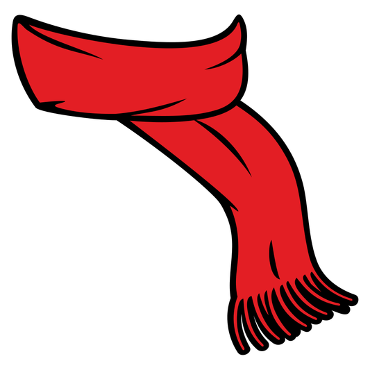 Cozy red scarf design for cutting machines