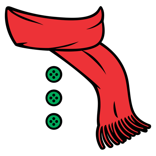 Festive red scarf design for crafting projects