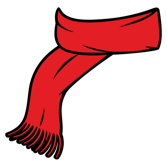 Stylish red scarf design for cutting machines