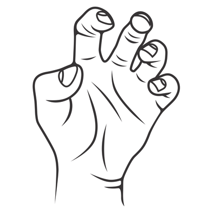 Frightening hand design for cutting machines
