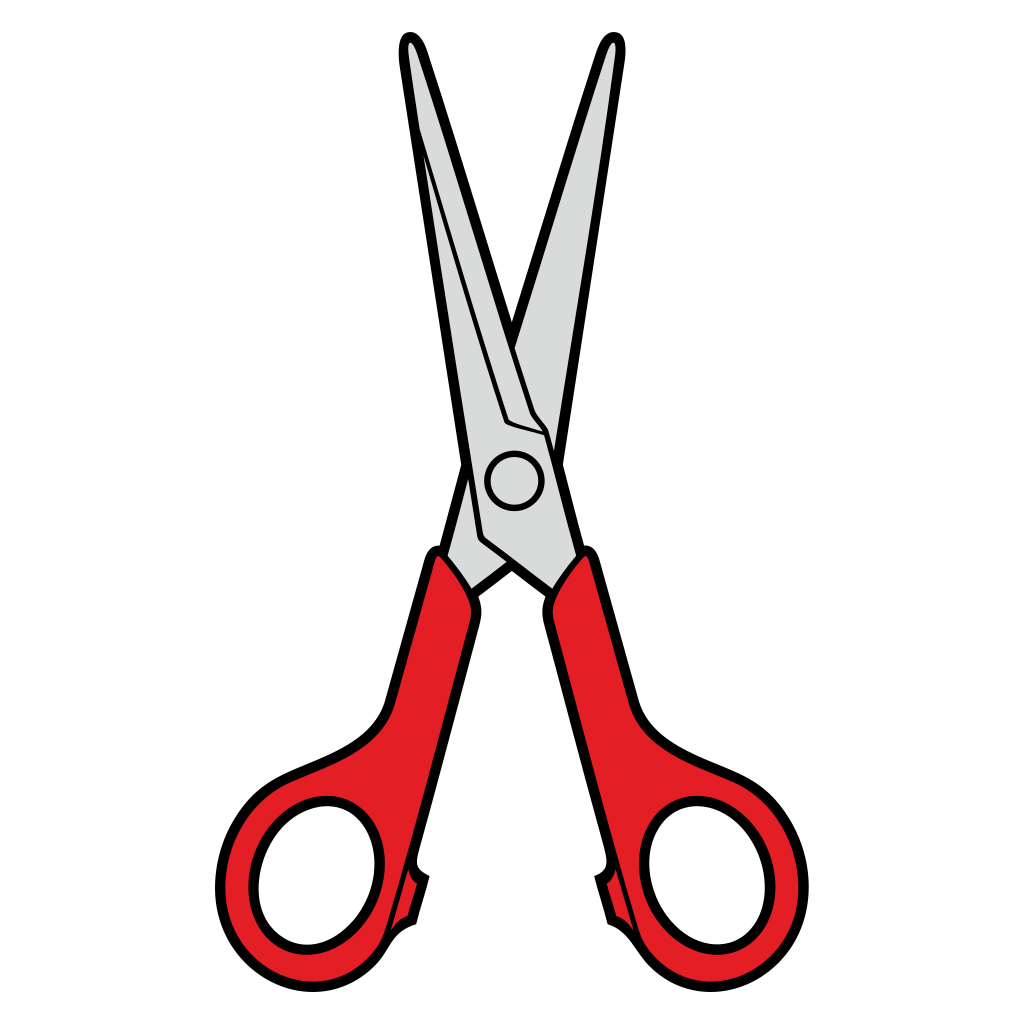 Scissors design for crafting and cutting machine use