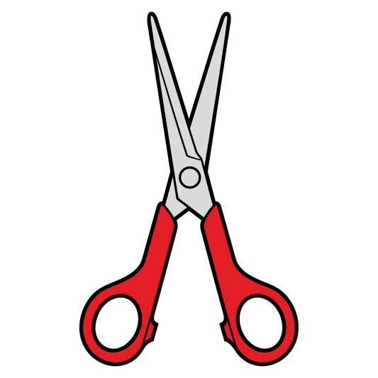 Scissors design for crafting and cutting machine use