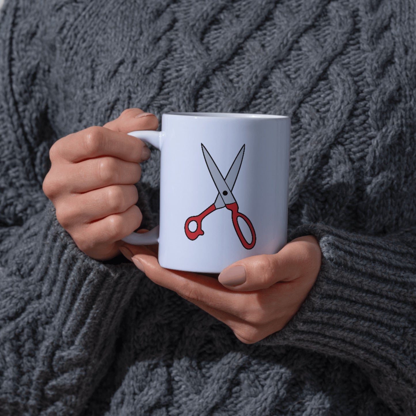 Elegant red scissors design for crafting and cutting projects