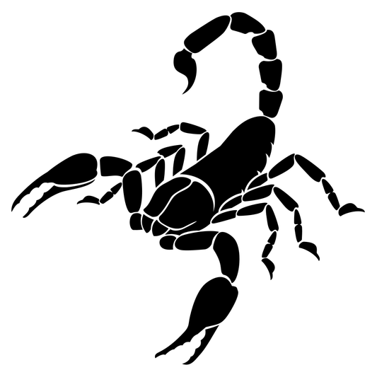 Intricate black scorpion vector design for creative projects