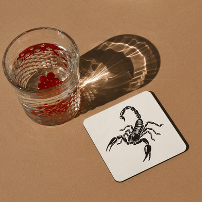 Intricate black and white scorpion design for cutting machines