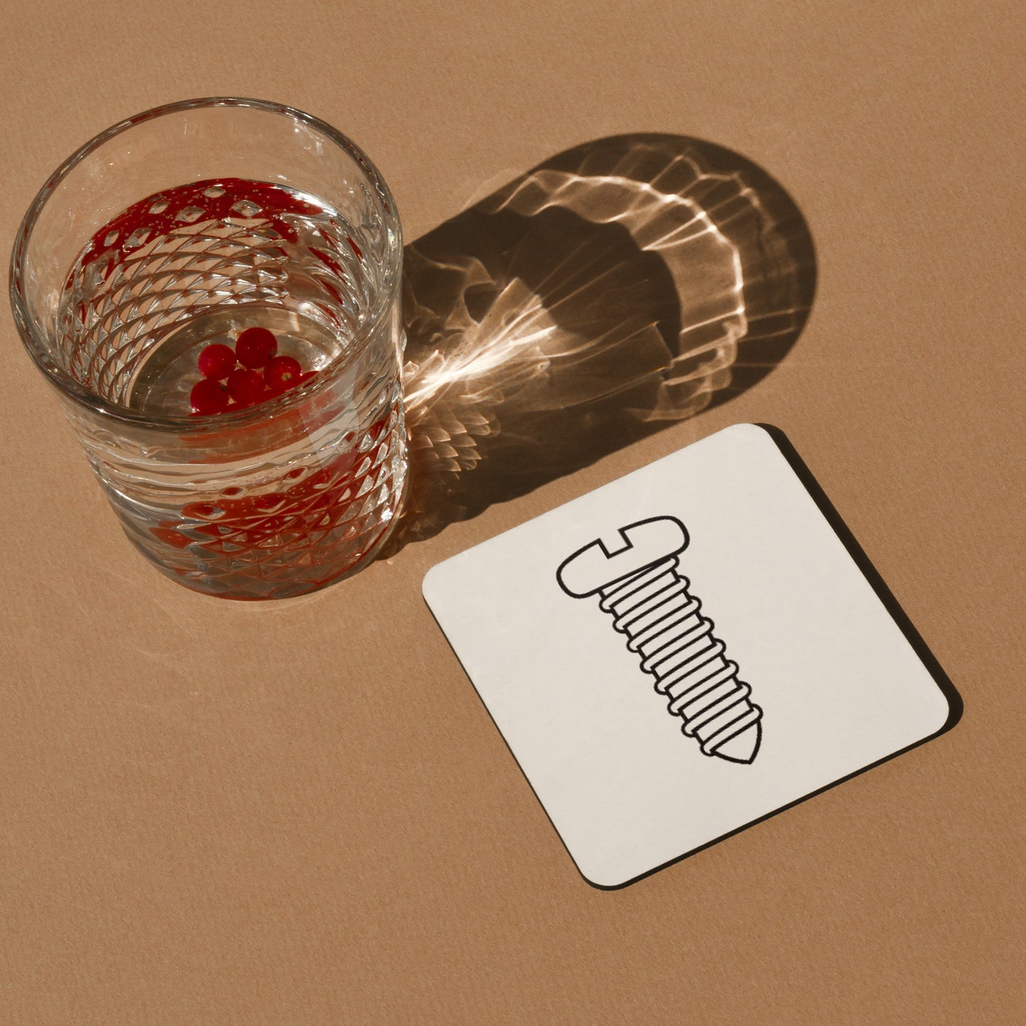 Stylized black and white screw design for crafting projects