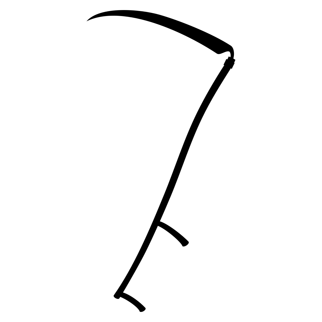 Creative scythe vector design for DIY cutting projects