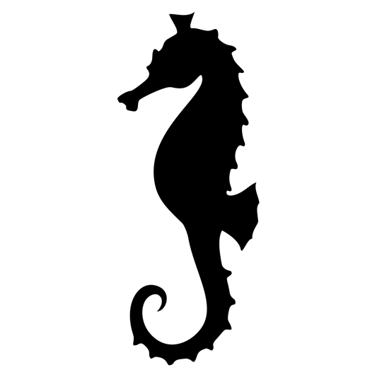 Elegant seahorse silhouette design for creative projects