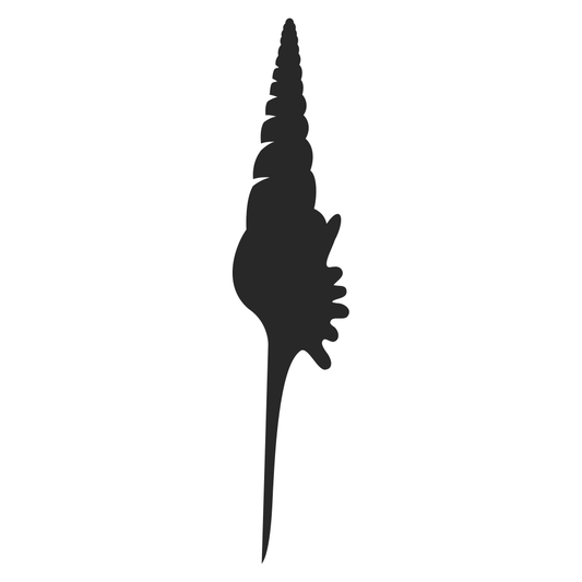 Elegant shell silhouette design for crafting projects