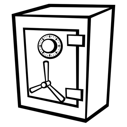 Stylish vector design of a security safe for projects