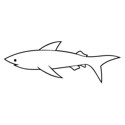 Creative shark silhouette for cutting machine projects