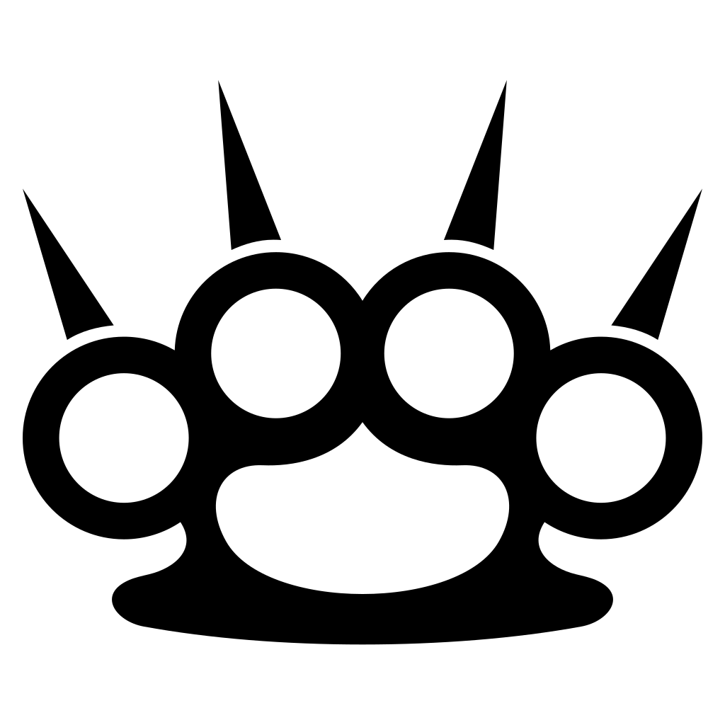 Elegant sharp thin steel brass knuckle design for crafts