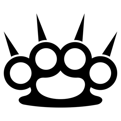 Elegant sharp thin steel brass knuckle design for crafts