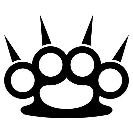 Elegant sharp thin steel brass knuckle design for crafts