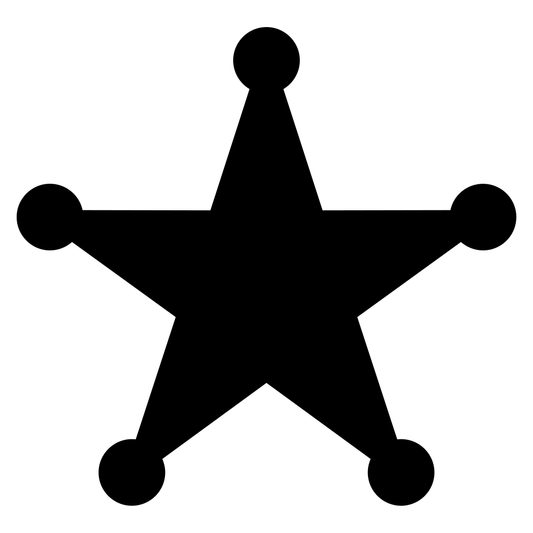 Unique sheriff badge design for craft cutting machines