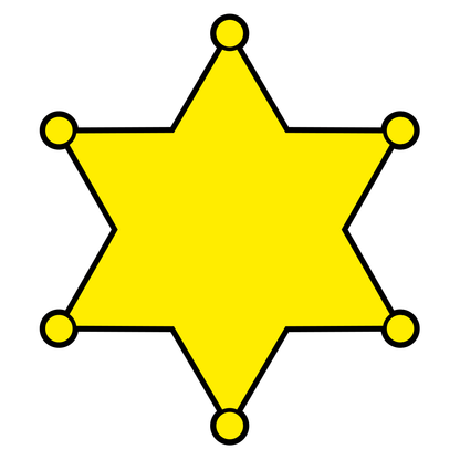 Bright yellow star design ideal for crafting projects