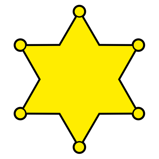Bright yellow star design ideal for crafting projects