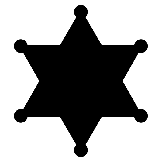 Sheriff star vector design for cutting machines and crafts