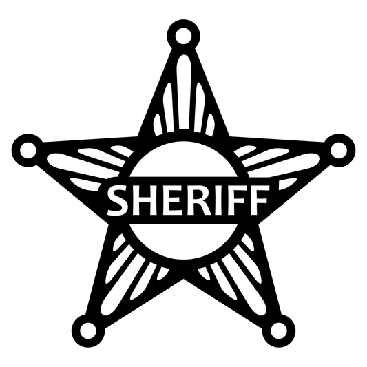 Creative sheriff star design for crafting and cutting projects