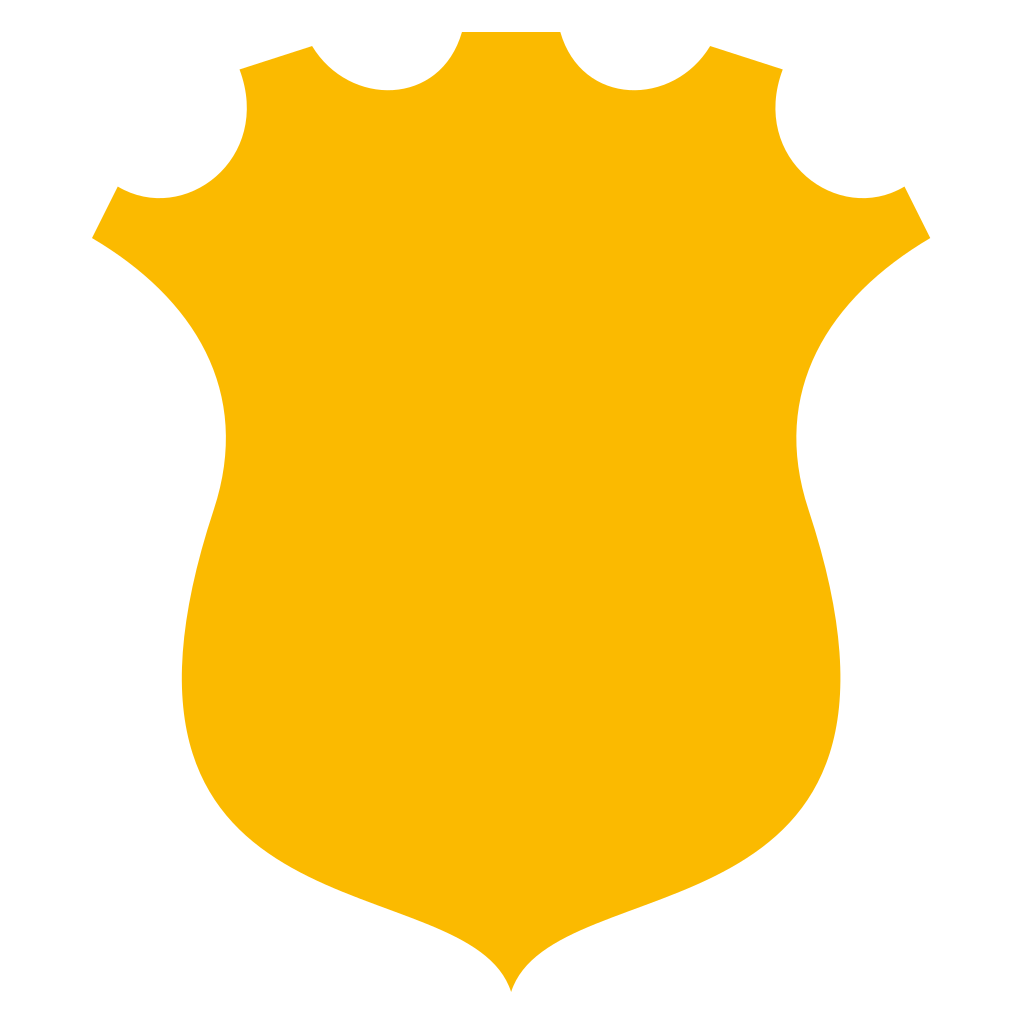 Shield vector icon for craft projects and design elements