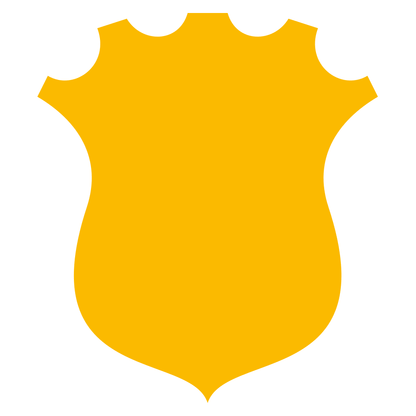 Shield vector icon for craft projects and design elements