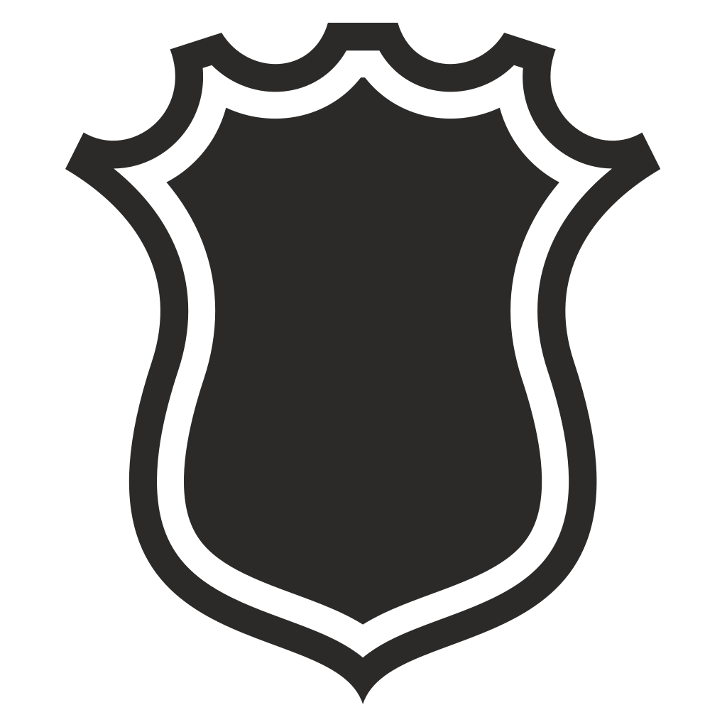 Vector shield icon design for cutting machine projects